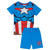 Front - Captain America - Schlafanzug mit Shorts für Jungen