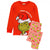 Front - The Grinch - Schlafanzug Langes Bein für Kinder - weihnachtliches Design Langärmlig