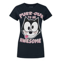 Front - Goodie Two Sleeves - "Purr-oud To Be Awesome" T-Shirt für Damen