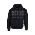 Front - AC/DC - "Back In Black" Kapuzenpullover für Herren/Damen Unisex