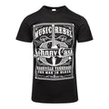 Front - Johnny Cash - "Music Rebel" T-Shirt für Herren/Damen Unisex