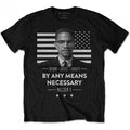 Front - Malcolm X - "By Any Means Necessary" T-Shirt für Herren/Damen Unisex