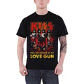 Front - Kiss - "Love Gun" T-Shirt für Herren/Damen Unisex