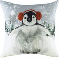 Front - Evans Lichfield - Kissenhülle "Snowy Penguin With Earmuffs"