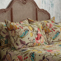 Ocker - Front - EW by Edinburgh Weavers - Floral - Kopfkissenbezug 50 x 75cm "Morton", Baumwoll-Satin 2er-Pack