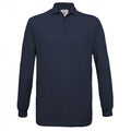 Front - B&C Herren Polo-Shirt Safran, Langarm