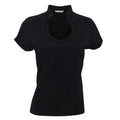 Front - Kustom Kit Damen T-Shirt / Oberteil mit Schlüsselloch-Ausschnitt, Kurzarm