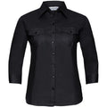 Front - Russell Collection Damen Hemd / Bluse mit 3/4-Ärmeln