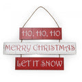 Front - Christmas Shop Ho Ho Ho/Merry Christmas/Let It Snow 3er Hänge-Schild