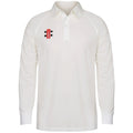 Front - Gray-Nicolls Kinder Matrix Langarm Cricket Shirt