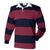Front - Front Row Rugby Polo-Shirt, langärmlig, gestreift