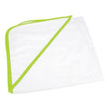 Weiß- Limette - Front - A&R Towels Baby und Kleinkind komplett Sublimation Kapuzen Handtuch.