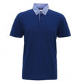 Front - Asquith & Fox Herren Polo-Shirt mit Chambray-Button-Down-Kragen
