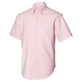 Front - Henbury Herren Hemd / Oxfordhemd, enganliegend, kurzärmlig
