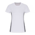 Front - TriDri Damen Performance T-Shirt mti Kontrast-Einsatz, kurzärmlig