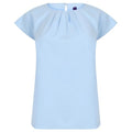 Front - Henbury - Bluse Mit Falten für Damen