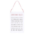 Front - Something Different - Hängeschild "Christmas Rules", Metall