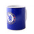 Front - Chelsea FC Fade Wappen Design Keramik Becher