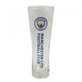 Front - Manchester City FC Wordmark Fußball Wappen Design Peroni Pint Glas