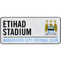 Front - Straßenschild mit Manchester City Design