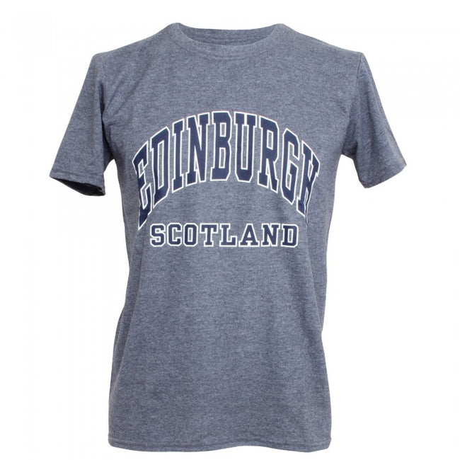 Front - Herren T-Shirt mit Scotland-Edinburgh-Aufdruck, kurzärmlig