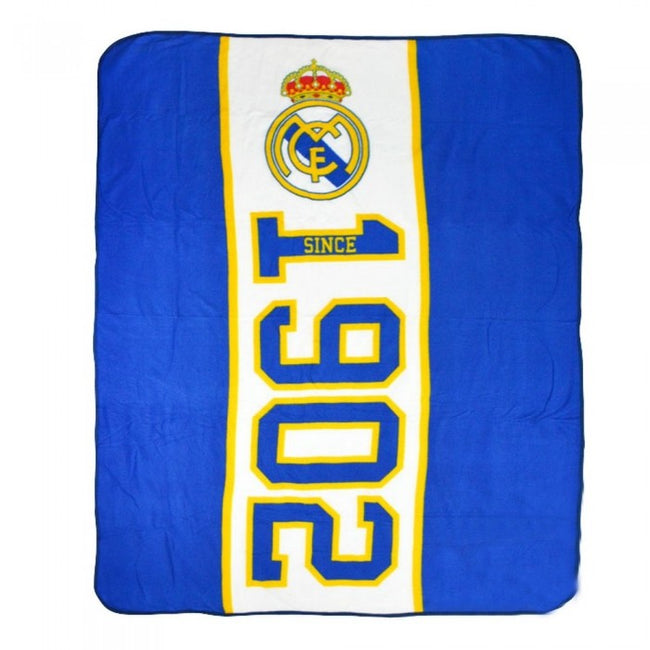 Front - Real Madrid FC Established Fleece-Decke