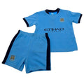 Front - Manchester City FC Kinder T-Shirt und Short Set