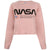 Front - NASA - "National Aeronautics" Kurzes Sweatshirt für Damen