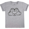 Front - Disney - "Love Hands" T-Shirt für Mädchen