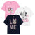 Front - Disney - "Minnie Mouse & Daisy" T-Shirt für Mädchen (3er-Pack)