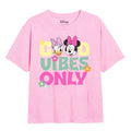 Front - Disney - "Good Vibes Only" T-Shirt für Mädchen