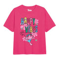 Front - Trolls - "Happy Vibes" T-Shirt für Mädchen