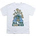 Front - Sesame Street - "All The Cookies" T-Shirt für Kinder