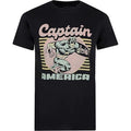Front - Captain America - "70's" T-Shirt für Herren