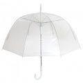 Front - Damen Schlichter Durchsichtiger Automatischer Kuppel Regenschirm