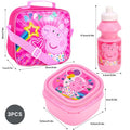 Rosa - Side - Peppa Pig - "Happy" Lunchbox Set für Kinder
