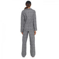 Grau - Back - Foxbury - Oberteil und Hosen Pyjamas Set für Frauen Leopardenmuster