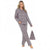 Front - Foxbury - Oberteil und Hosen Pyjamas Set für Frauen Leopardenmuster