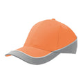 Orange-Grau - Front - Atlantis Racing Teamwear Baseballkappe mit 6 Paneelen
