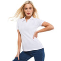 Weiß - Back - Casual Classic Damen Poloshirt