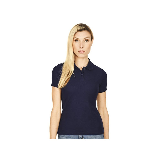Marineblau - Back - Casual Classic Damen Poloshirt