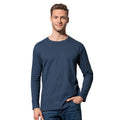 Marineblau - Back - Stedman Herren Comfort Langarm T-shirt