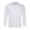 Weiß - Front - Stedman Herren Comfort Langarm T-shirt