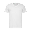 Weiß - Front - Stedman Herren T-Shirt mit V-Ausschnitt