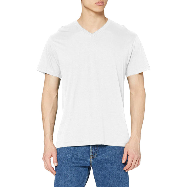 Weiß - Back - Stedman Herren T-Shirt mit V-Ausschnitt