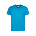 Meeresblau - Front - Stedman Herren T-Shirt mit V-Ausschnitt