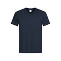 Nachtblau - Front - Stedman Herren T-Shirt mit V-Ausschnitt