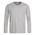 Grau meliert - Front - Stedman Herren Classic Langarm T-shirt