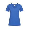 Königsblau - Front - Stedman Damen Classic T-Shirt mit V-Ausschnitt
