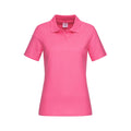 Pink - Front - Stedman Damen Poloshirt aus Baumwolle